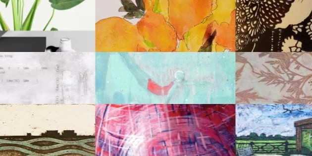 Collage of colourful artwork featured in the 2024 hART Exhibition