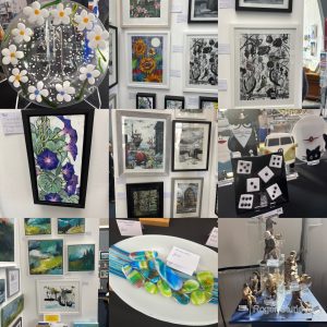 Ceramics, glass art, paintings, jewellery and textile work at the HART & Friends Exhibition 2026 in Hythe, Kent.
