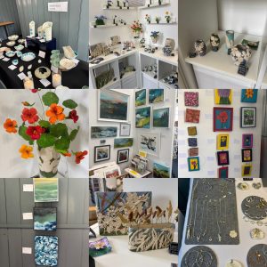 HART Exhibition 2026 at the Tin Tabernacle in Hythe featuring jewellery, paintings, ceramics, textiles and original artwork.