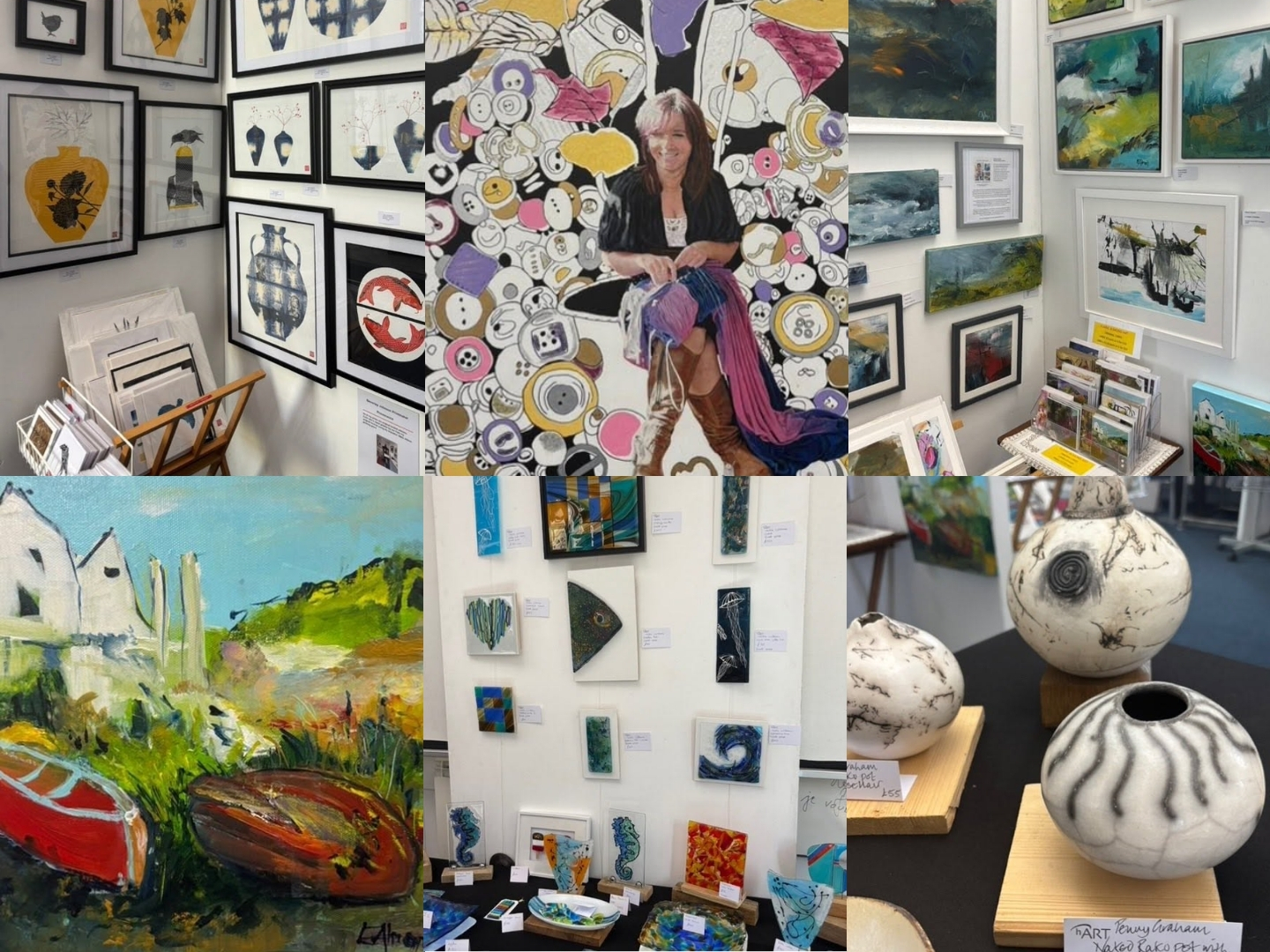 hART contemporary art exhibition in Hythe, Kent, featuring paintings, ceramics, glass, textiles and mixed media artwork