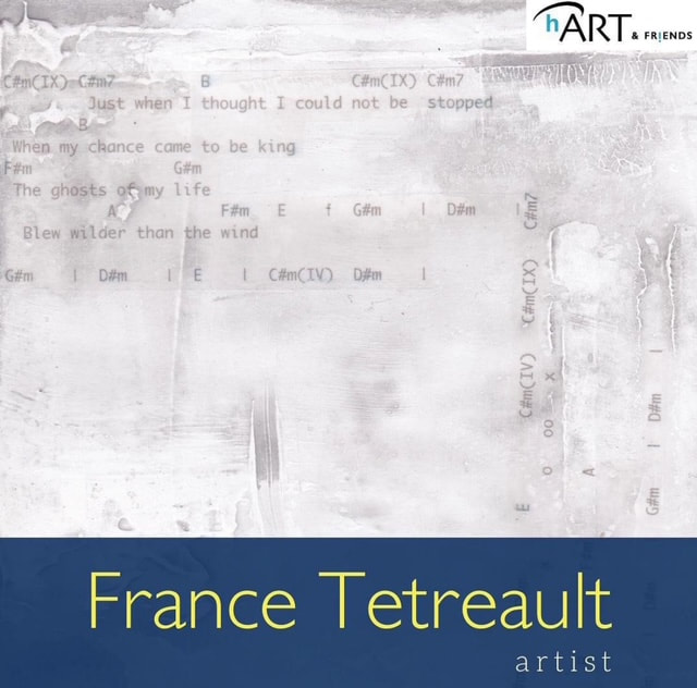Contemporary mixed-media artwork by France Tetreault, guest artist at the 2024 hART Exhibition