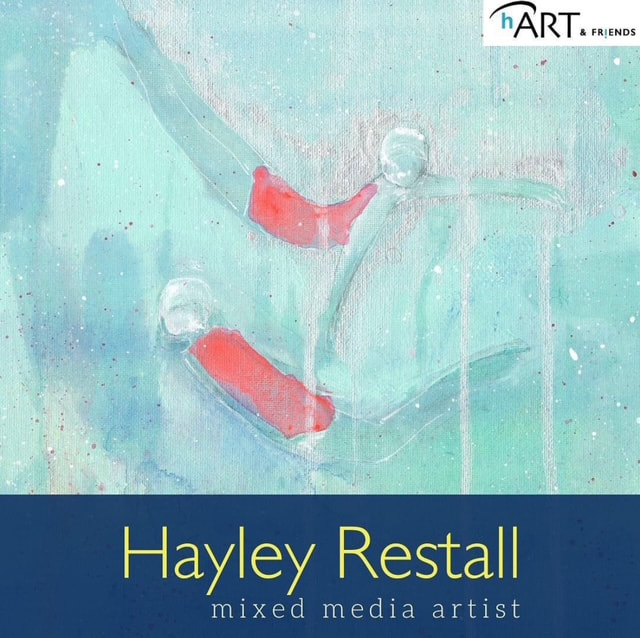 Mixed-media bird artwork by Hayley Restall, guest artist at the 2024 hART Exhibition